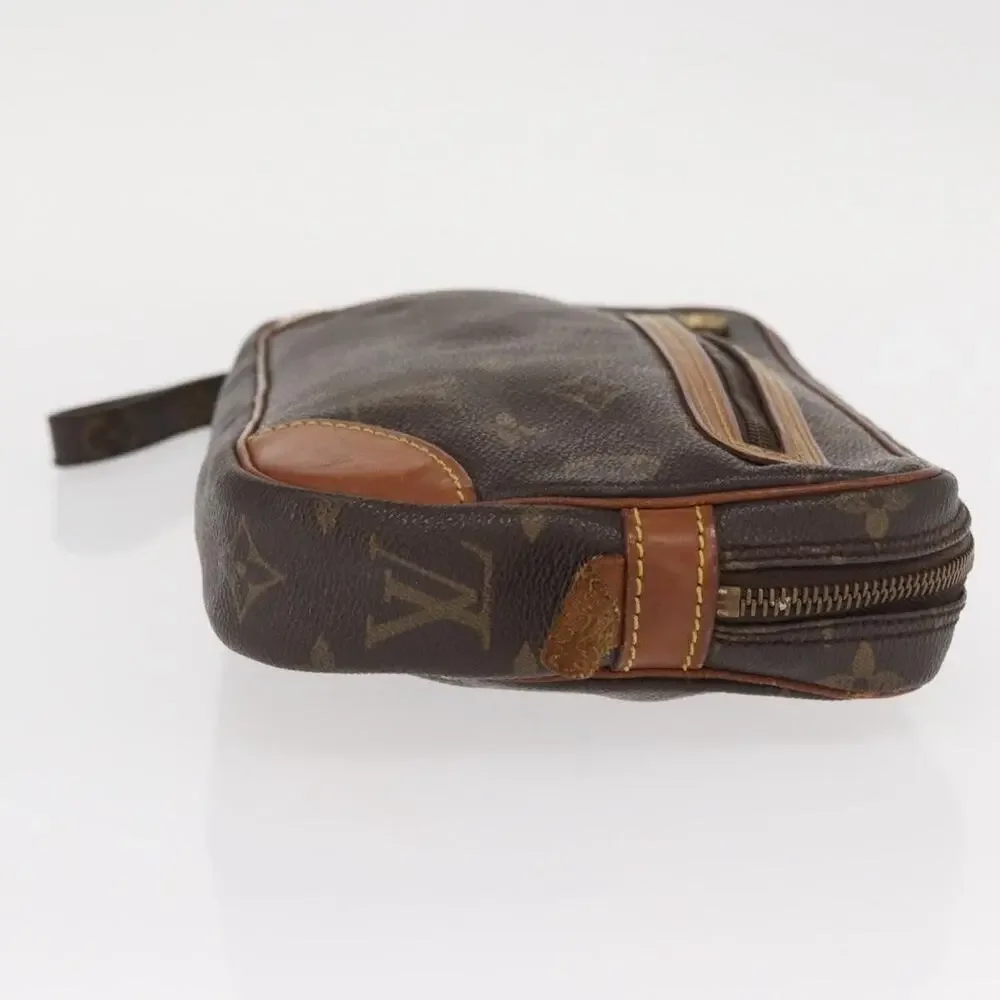 Louis Vuitton Monogram Marly Dragonne GM Clutch Bag Brown